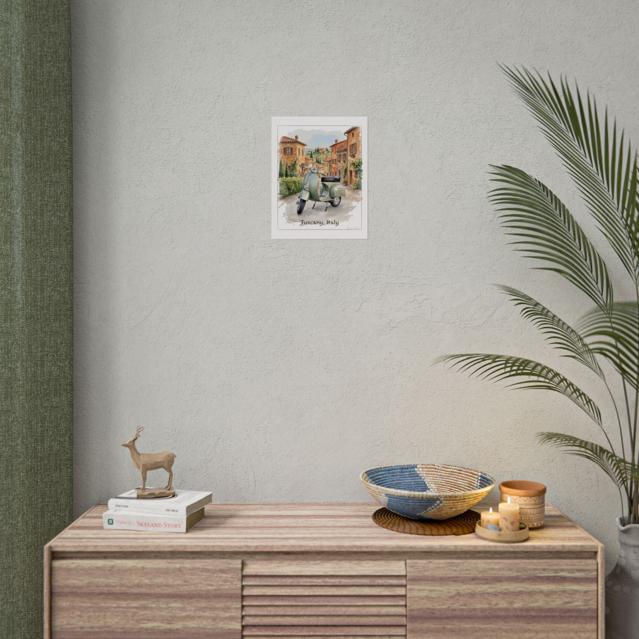 Tuscany Scooter Poster - Rolled Travel Art Print