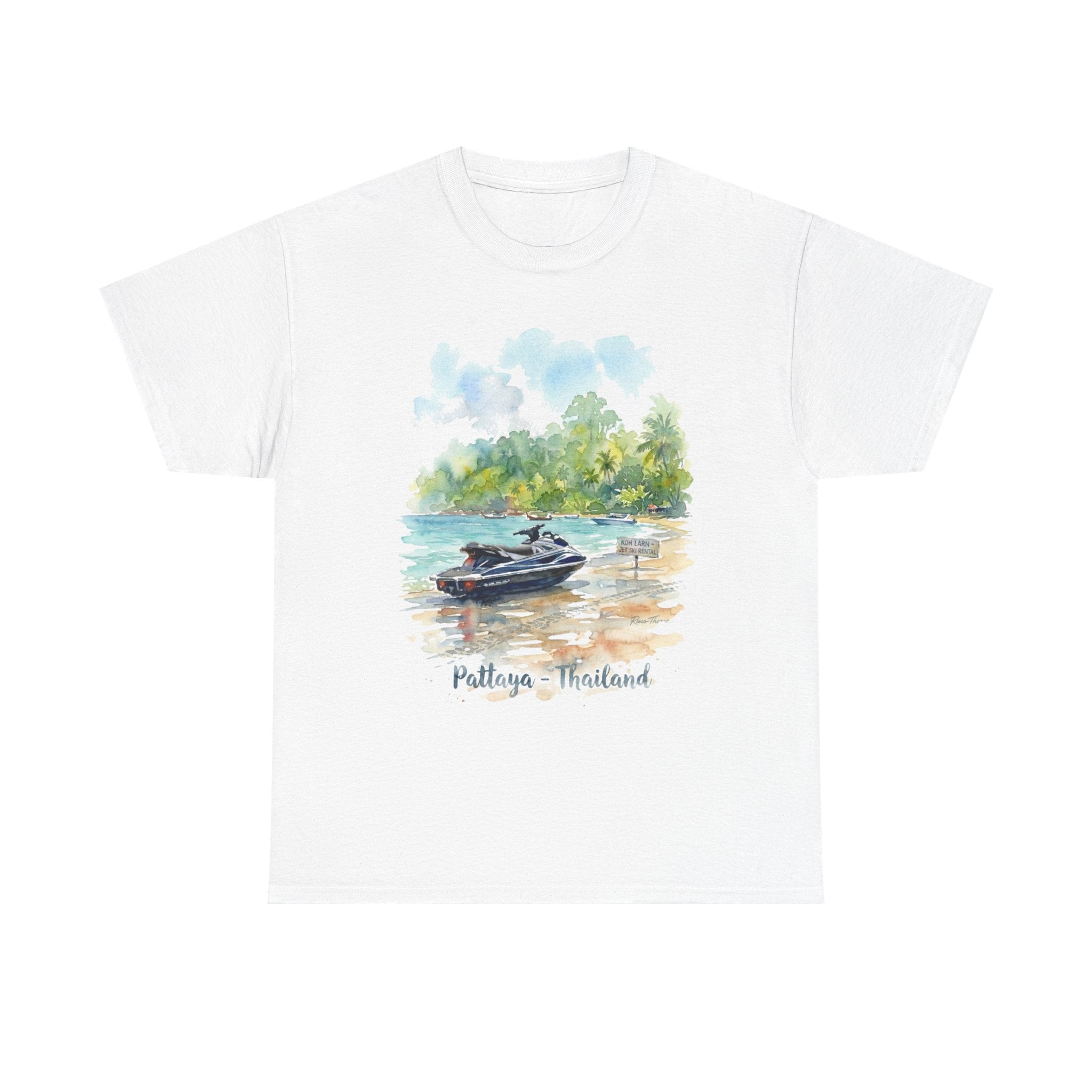 Koh Larn Jet Ski Water Color T-Shirt