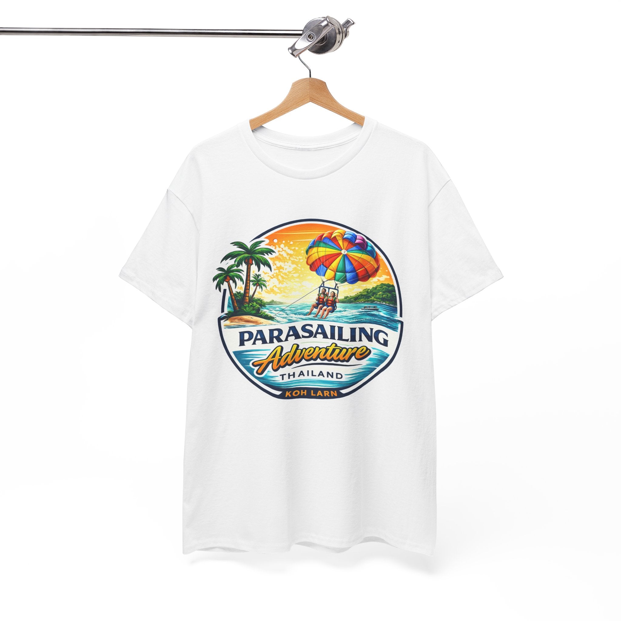Parasailing Adventure Thailand T-Shirt — Beach Sunset Water Sports Tee