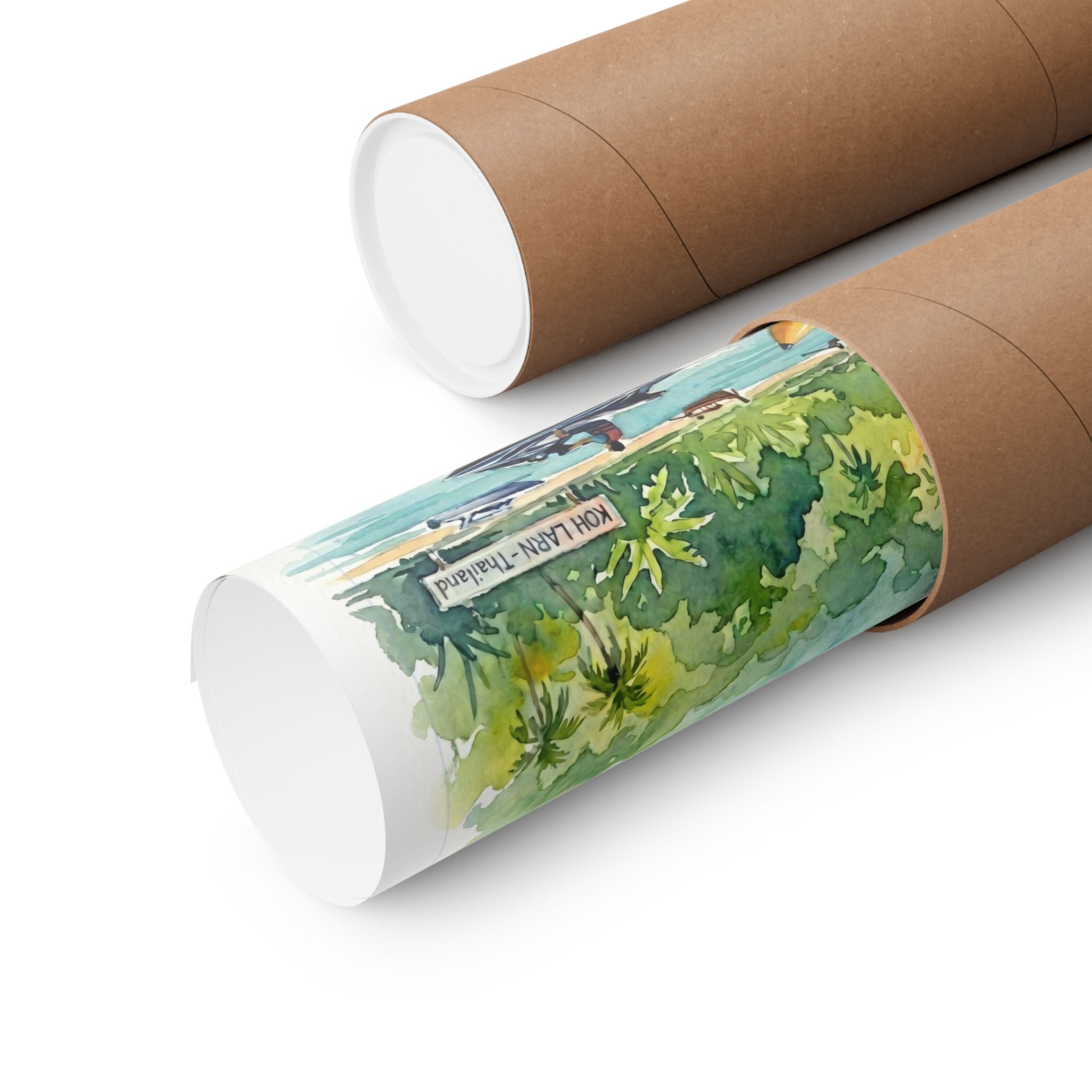 Koh Larn Island Life – Horizontal Watercolor Art Poster