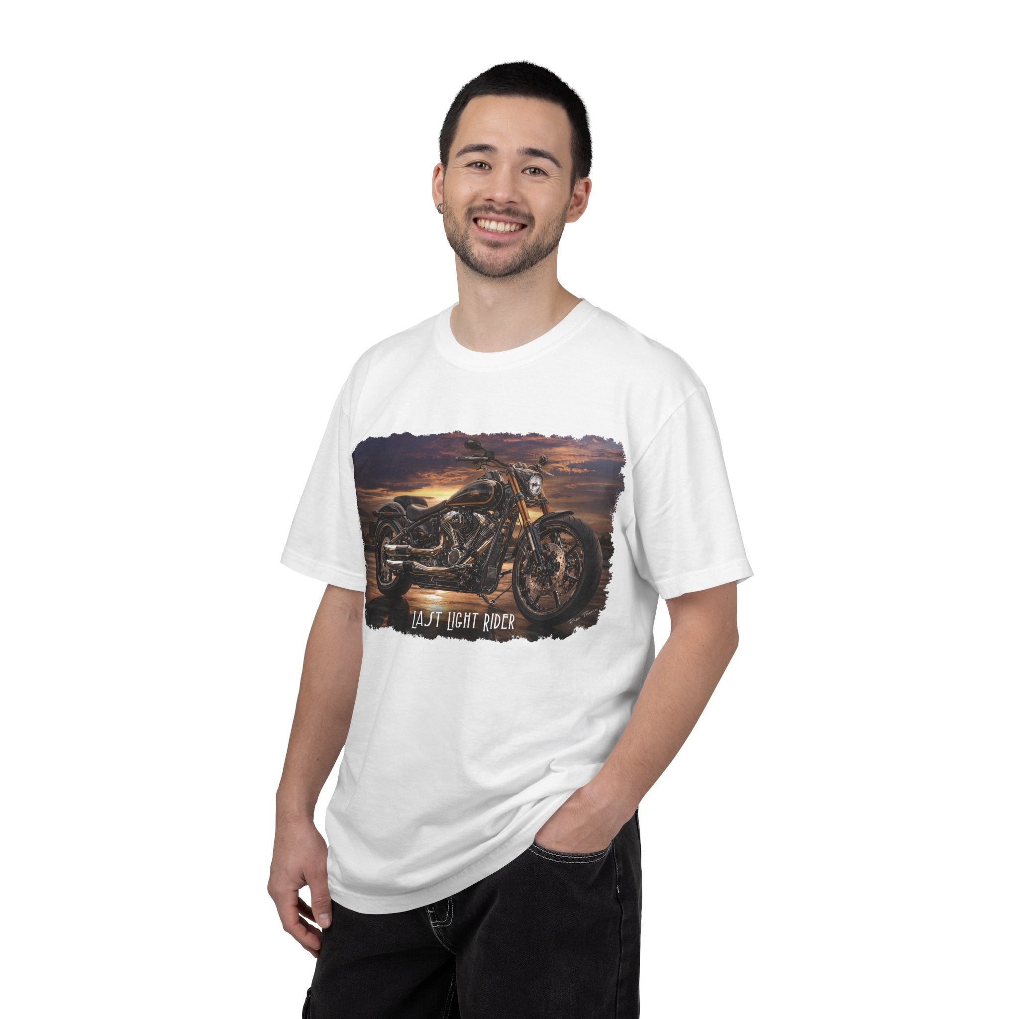 Vintage Chopper Motorcycle T-Shirt | Sunset Rider Bike Tee