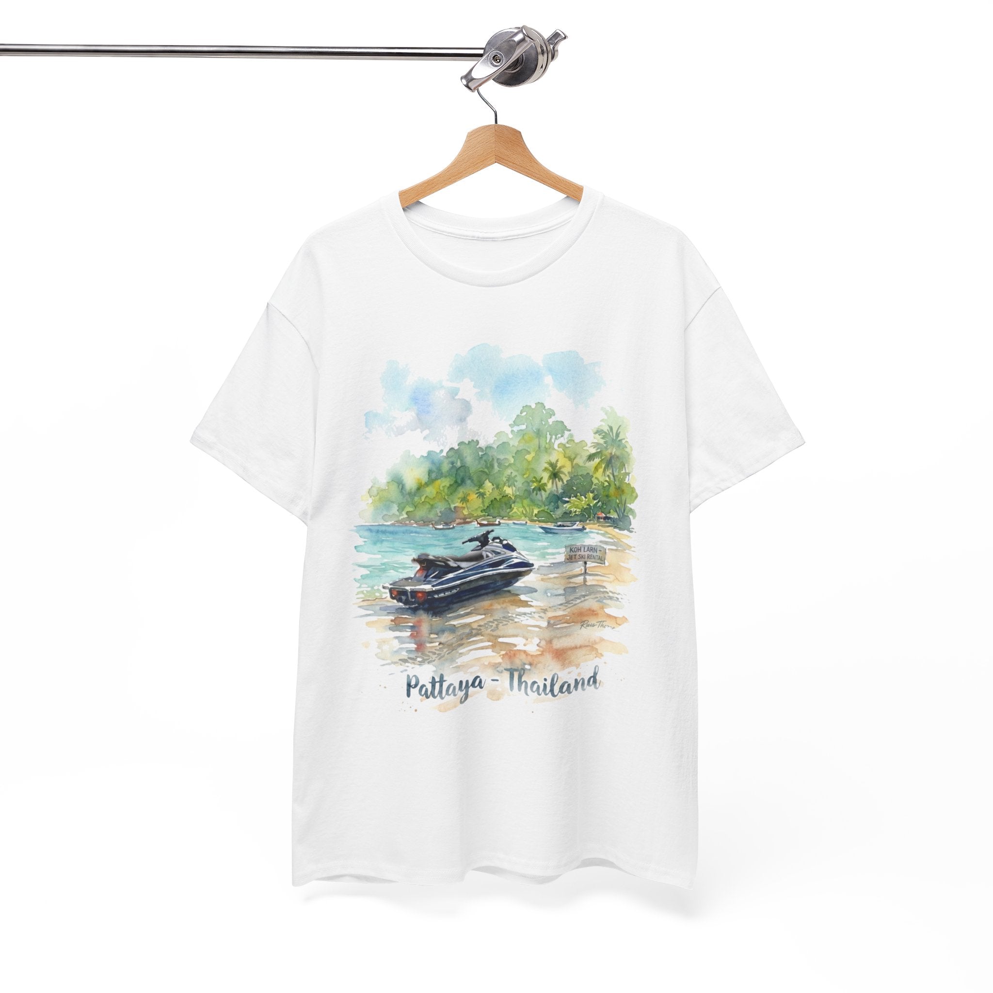 Koh Larn Jet Ski Water Color T-Shirt