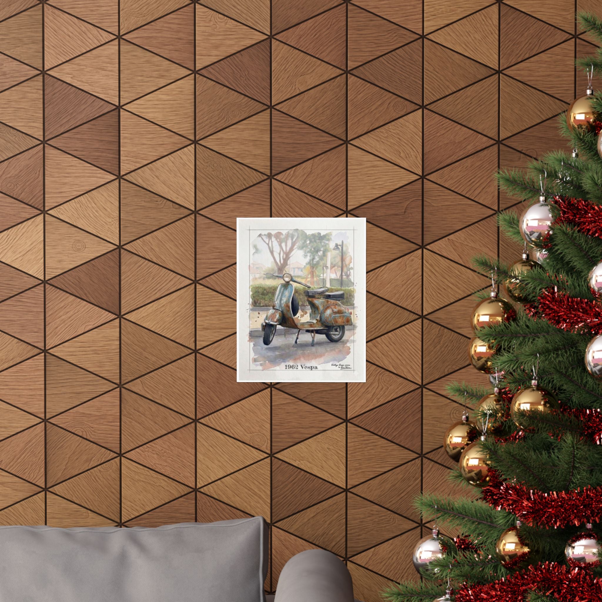 1962 Vespa Matte Poster — Vintage Scooter Wall Art