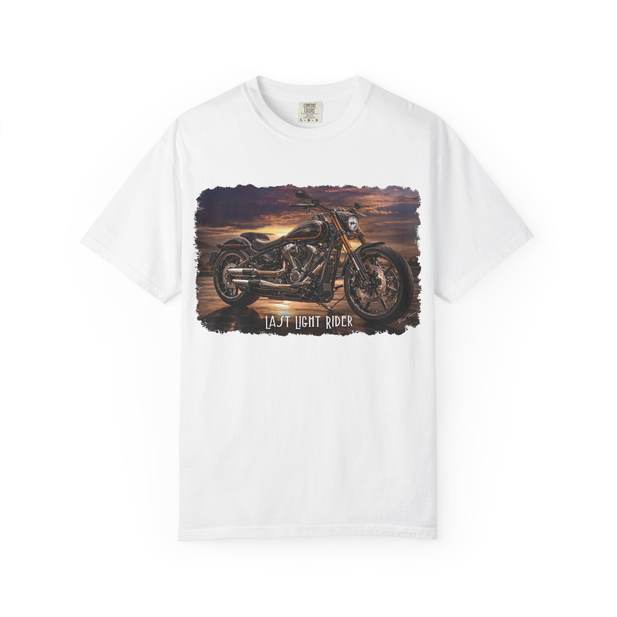 Vintage Chopper Motorcycle T-Shirt | Sunset Rider Bike Tee