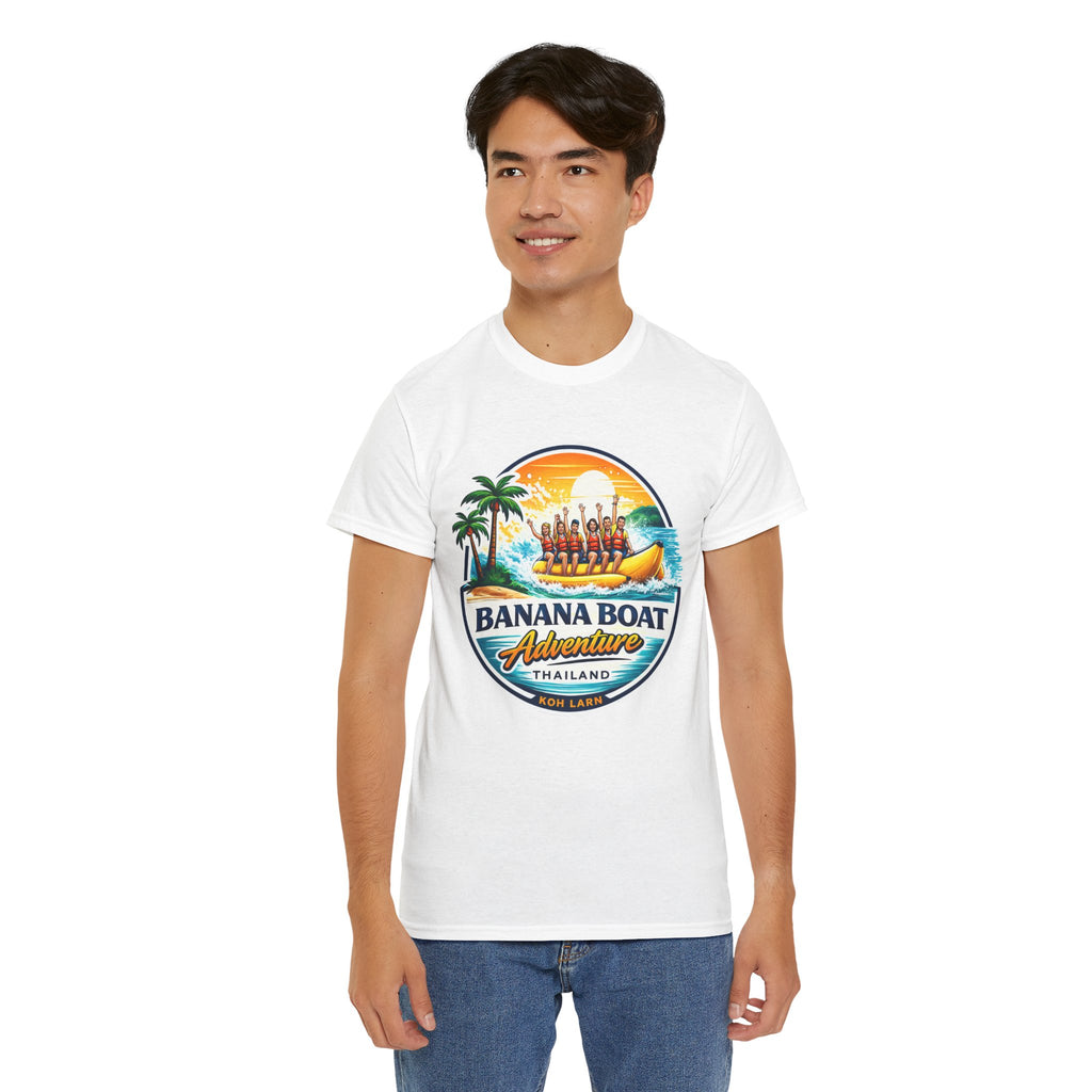Banana Boat Adventure Thailand T-Shirt — Tropical Banana Boat Ride Graphic Tee