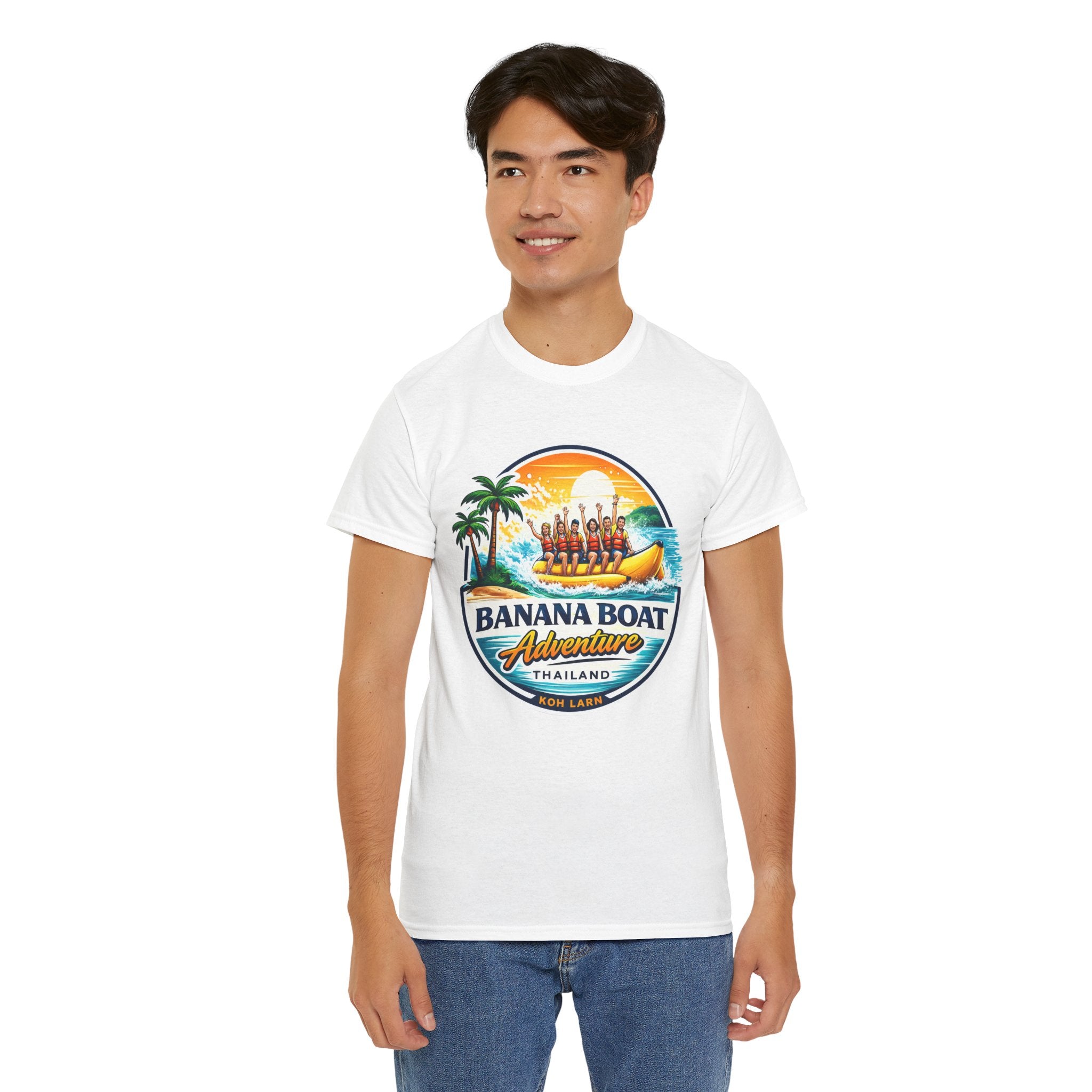Banana Boat Adventure Thailand T-Shirt — Tropical Banana Boat Ride Graphic Tee
