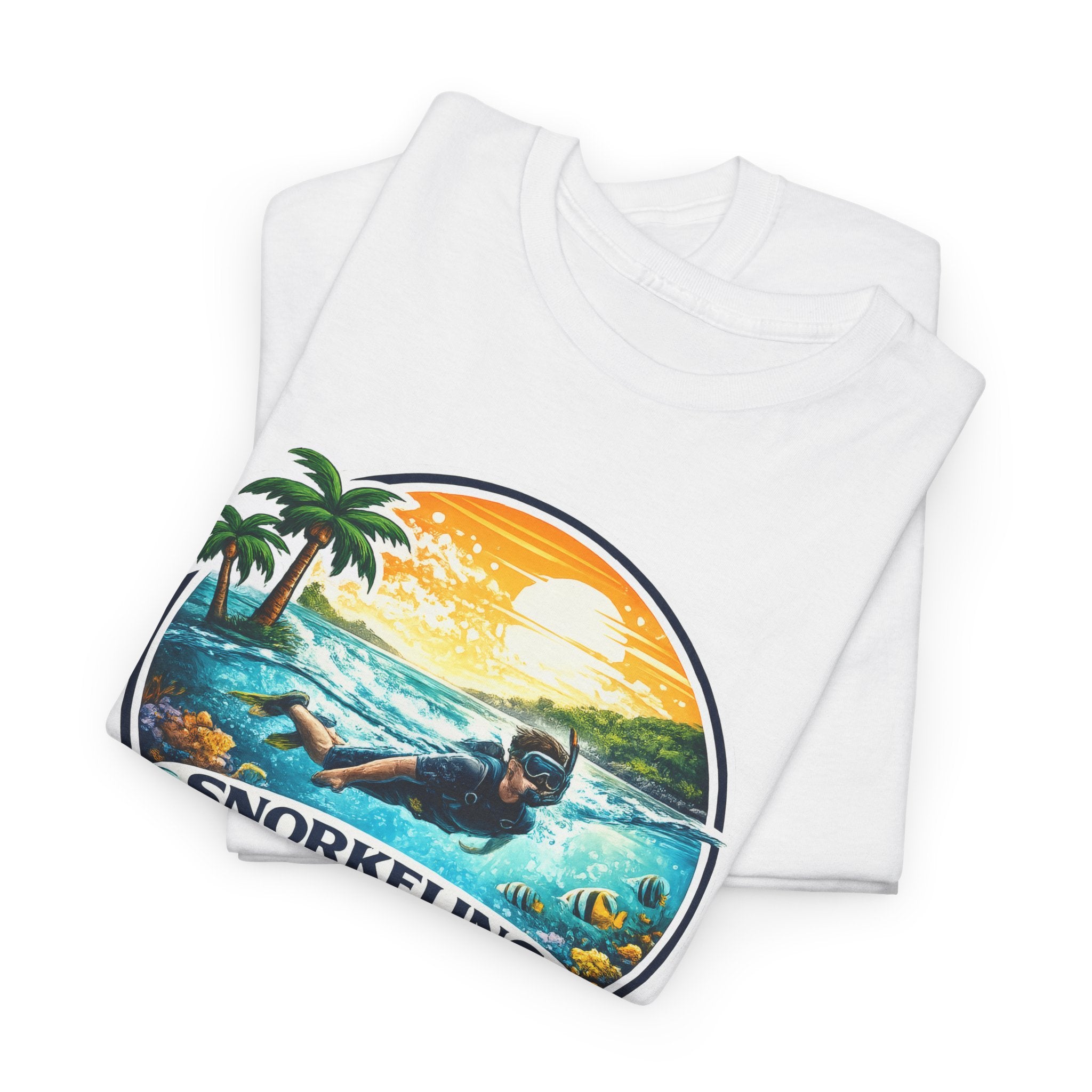 Snorkeling Adventure Tee — Tropical Sunset Island Vacation T-Shirt