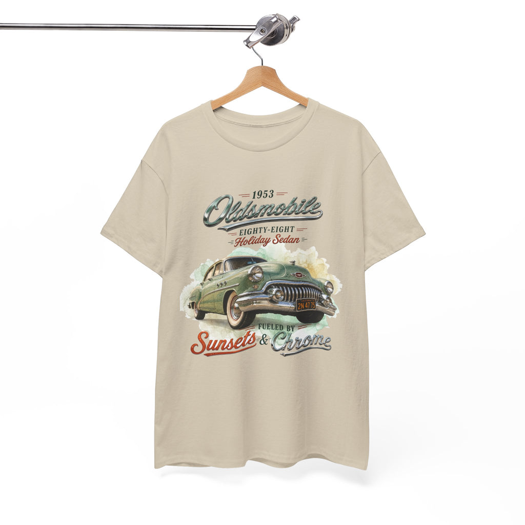 1953 Oldsmobile Eighty-Eight – Holiday Sedan   Sunsets & Chrome Vintage Car T-Shirt
