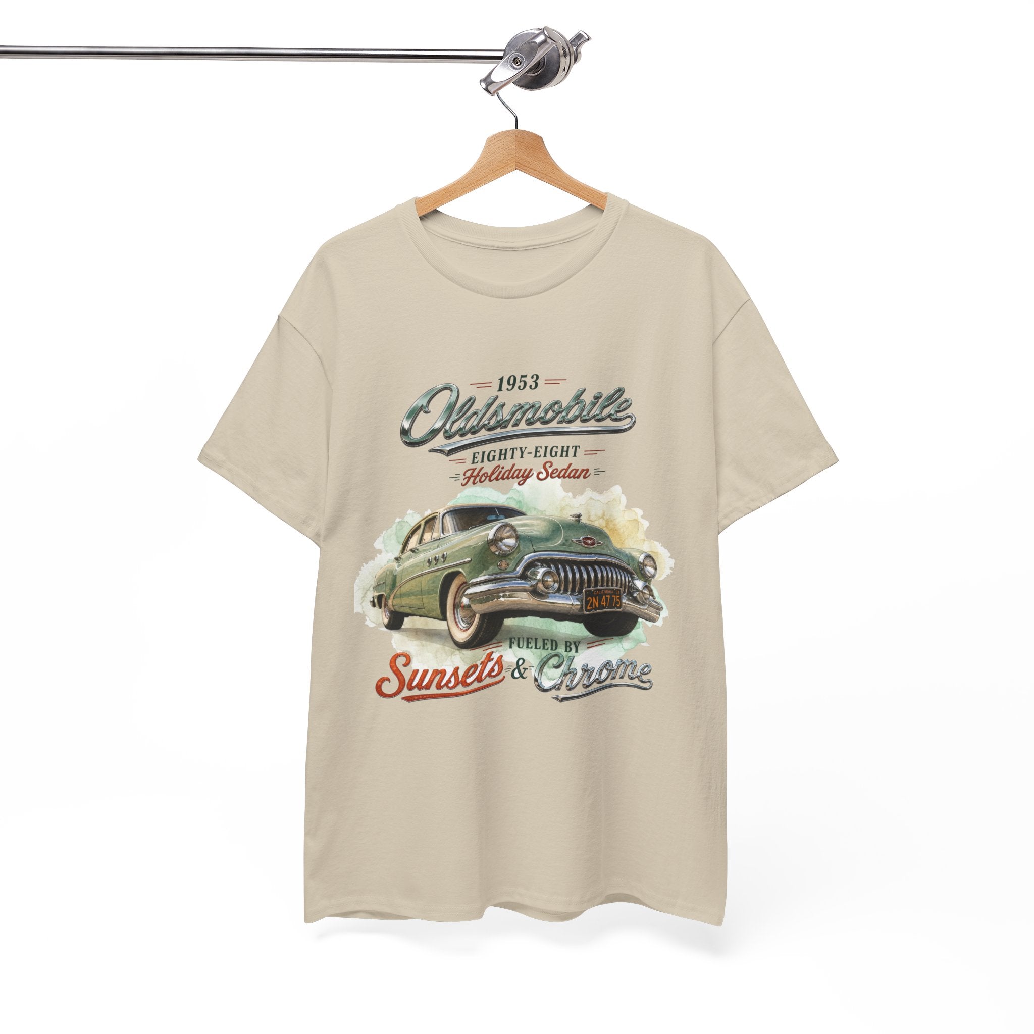 1953 Oldsmobile Eighty-Eight – Holiday Sedan   Sunsets & Chrome Vintage Car T-Shirt