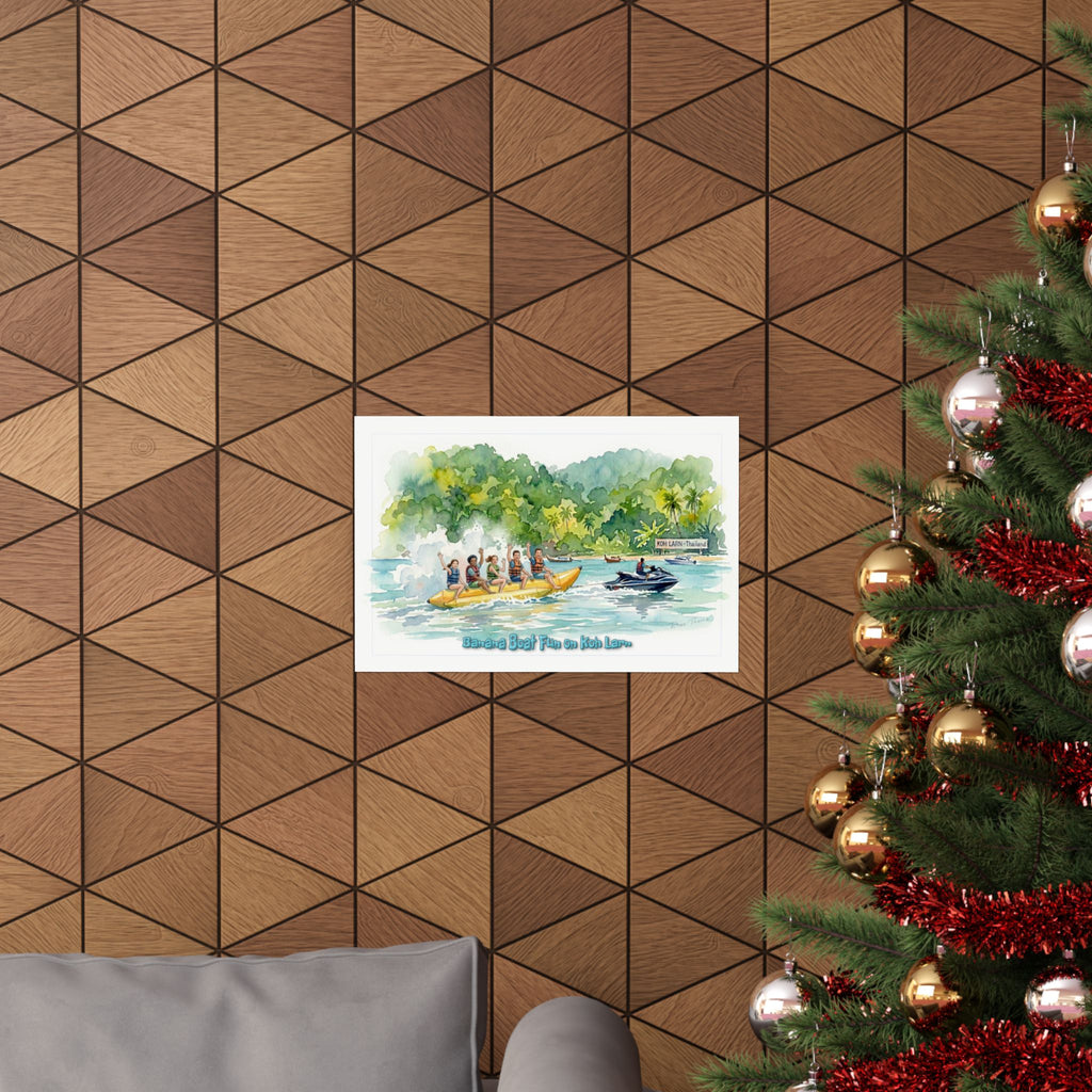 Koh Larn Island Life – Horizontal Watercolor Art Poster