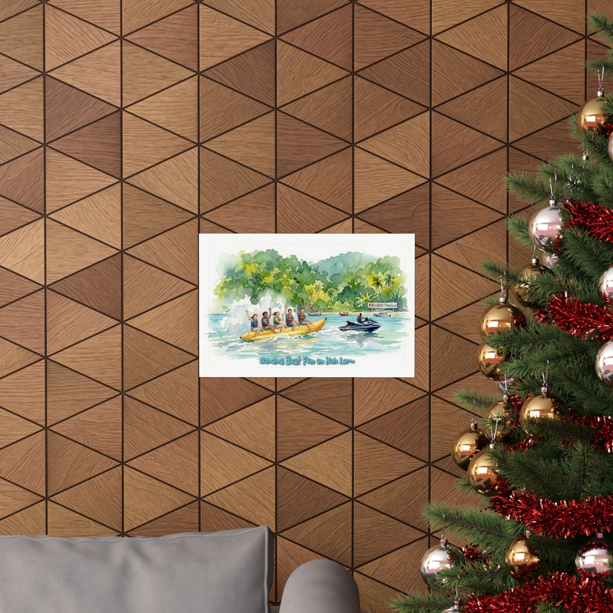 Koh Larn Island Life – Horizontal Watercolor Art Poster