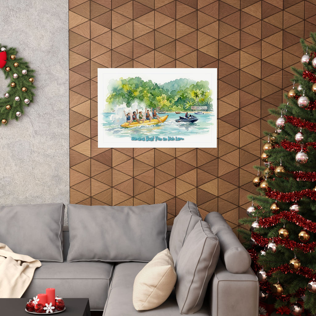 Koh Larn Island Life – Horizontal Watercolor Art Poster