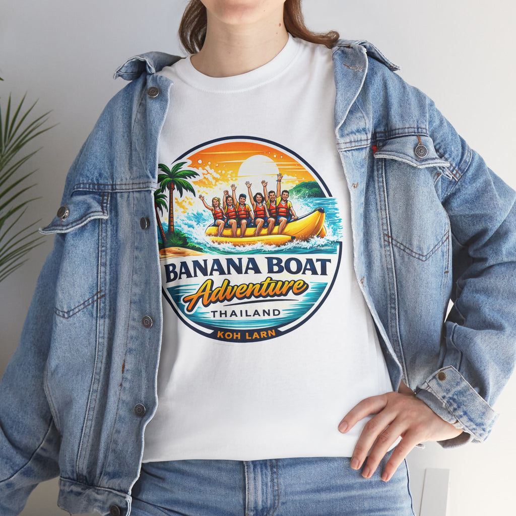 Banana Boat Adventure Thailand T-Shirt — Tropical Banana Boat Ride Graphic Tee