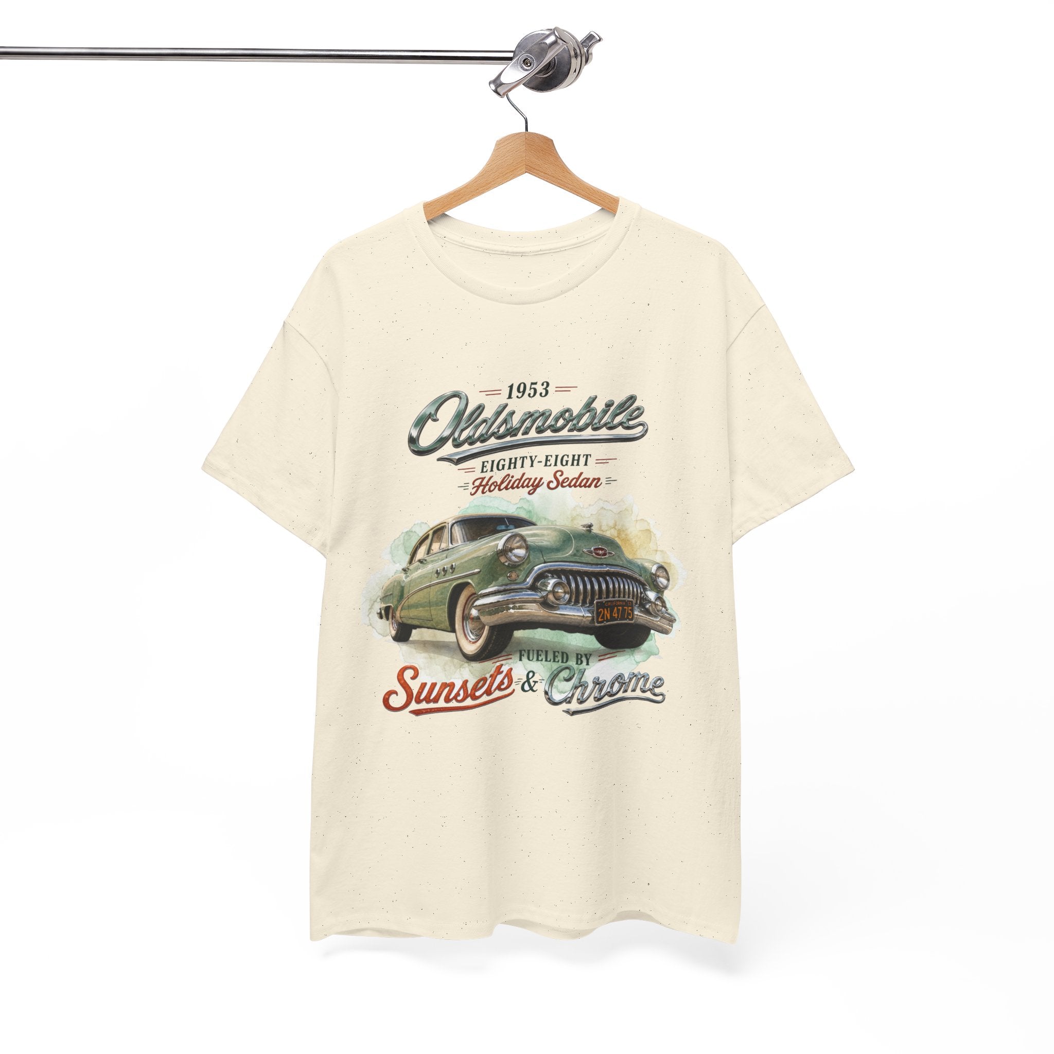 1953 Oldsmobile Eighty-Eight – Holiday Sedan   Sunsets & Chrome Vintage Car T-Shirt