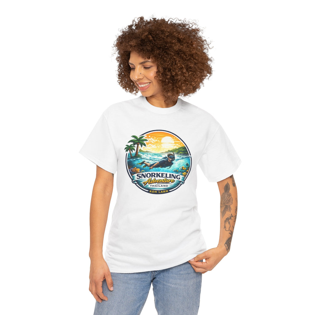 Snorkeling Adventure Tee — Tropical Sunset Island Vacation T-Shirt