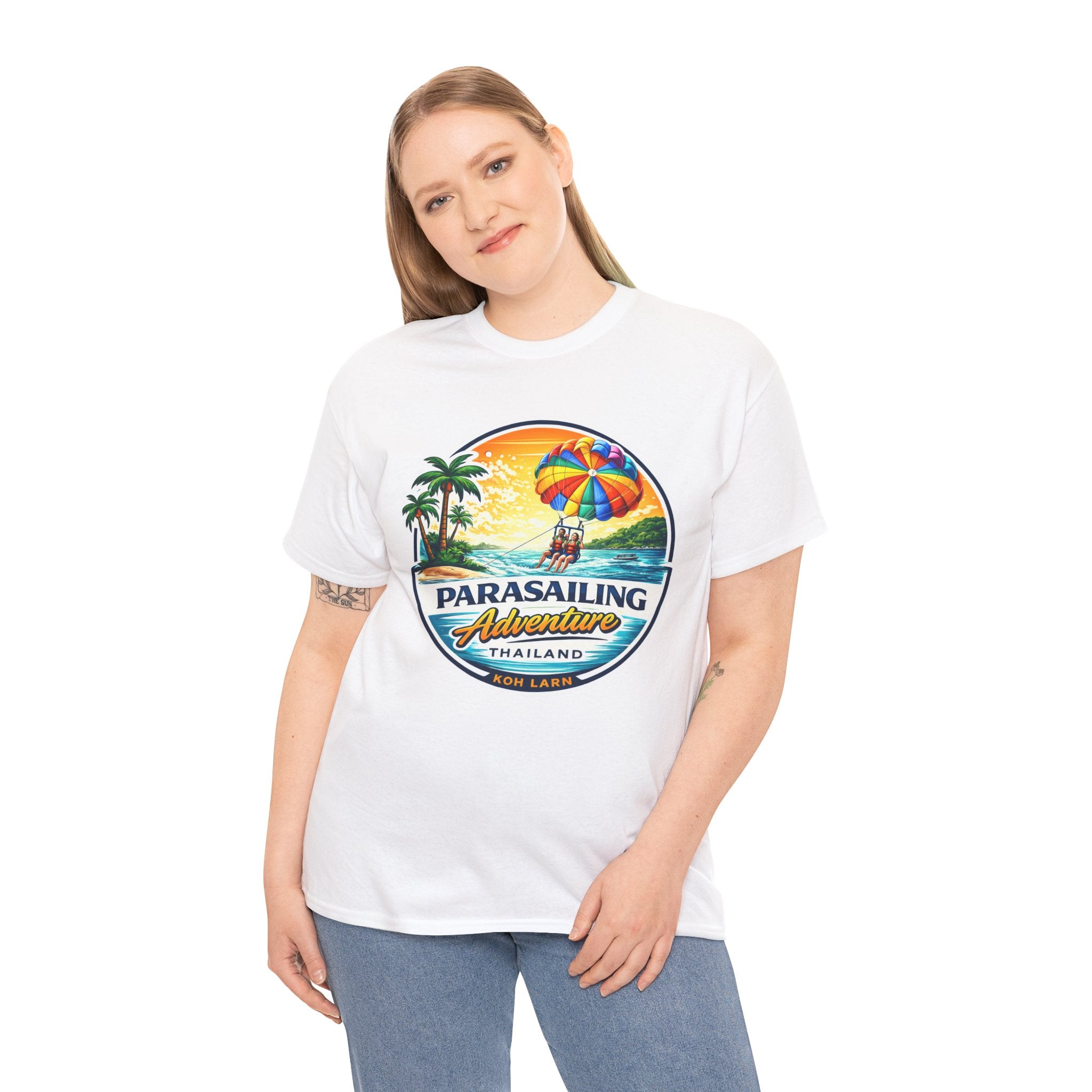 Parasailing Adventure Thailand T-Shirt — Beach Sunset Water Sports Tee