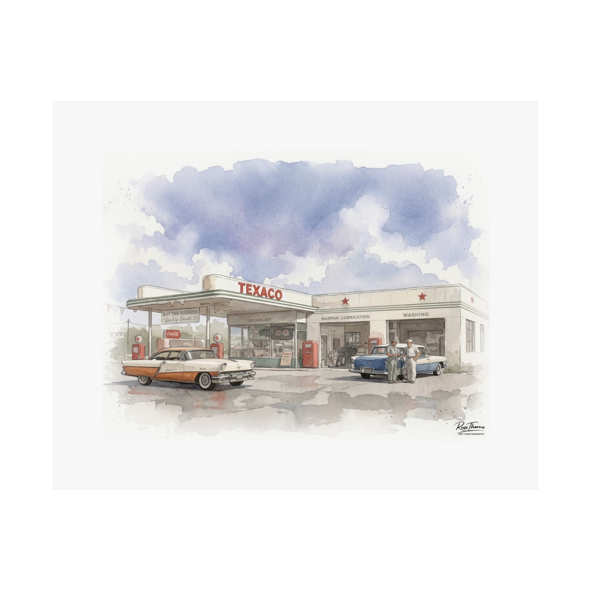 Vintage Service Station Nostalgia