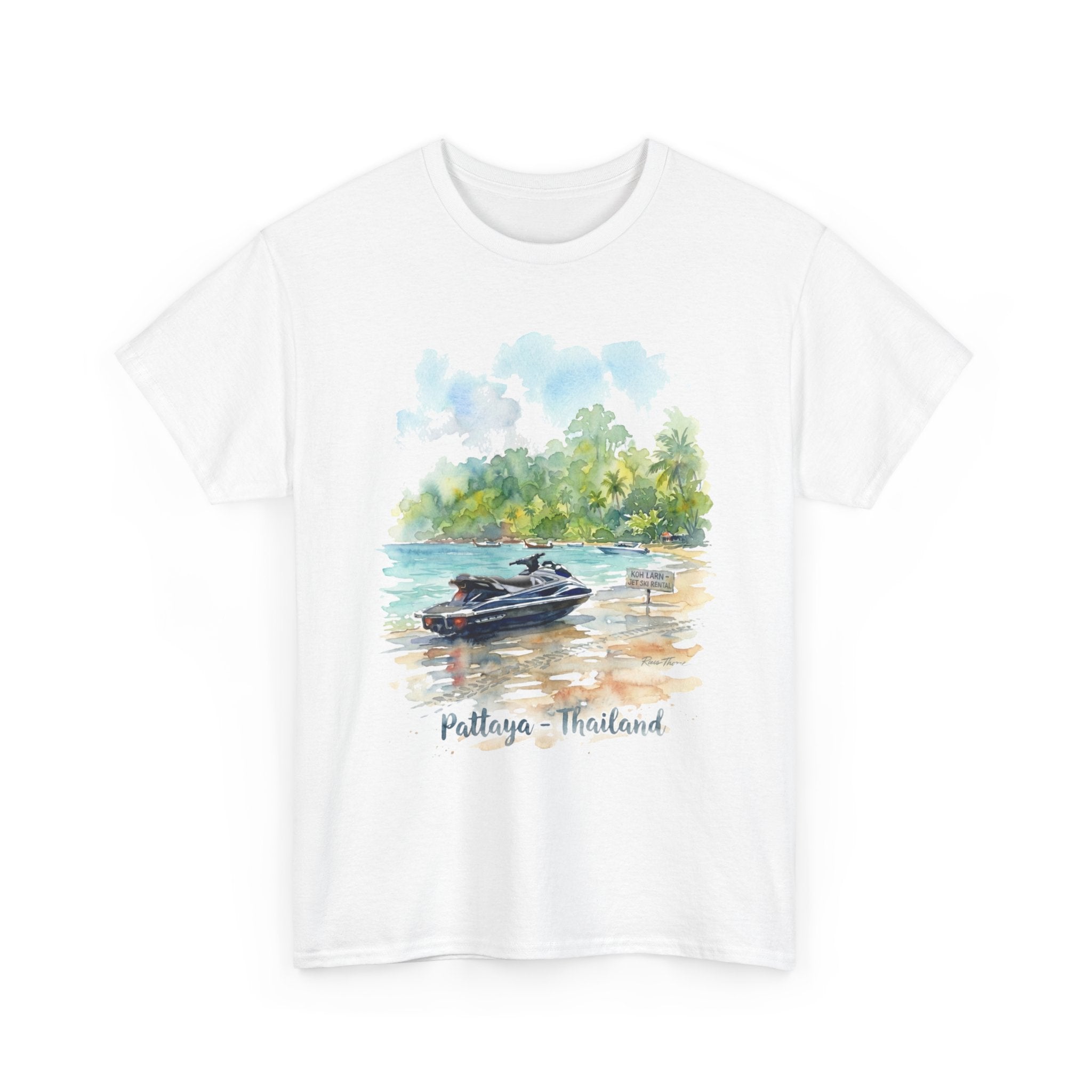 Koh Larn Jet Ski Water Color T-Shirt