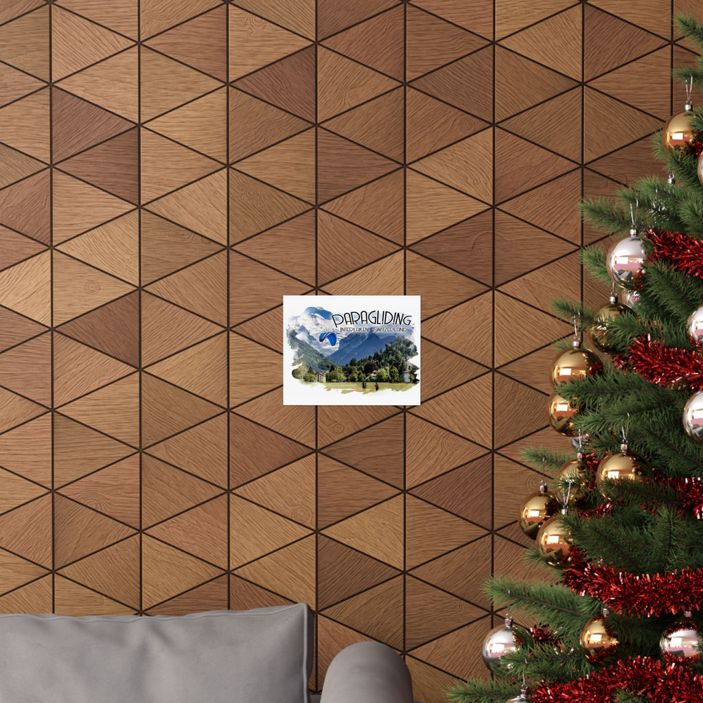 Paragliding Interlaken Switzerland Poster