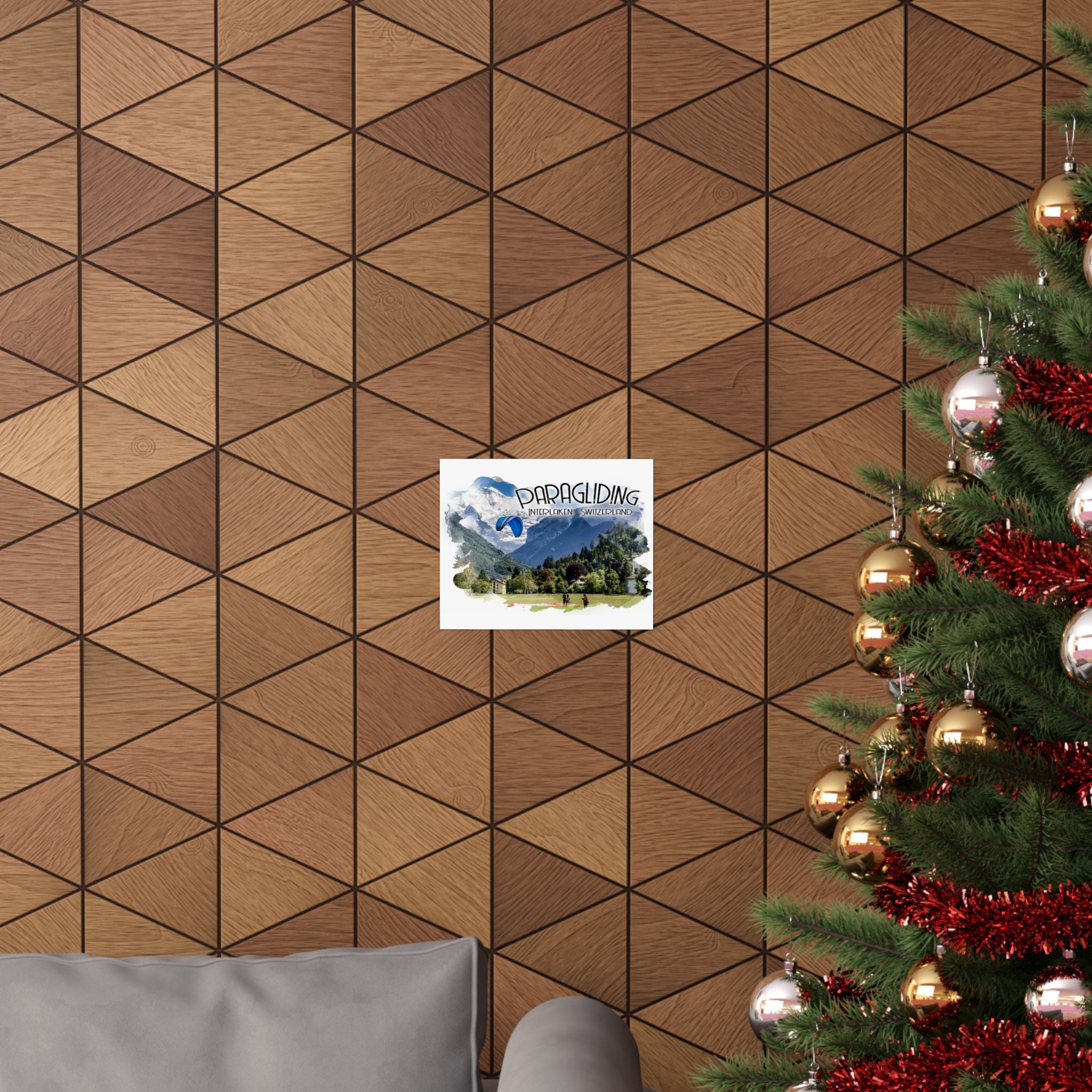 Paragliding Interlaken Switzerland Poster