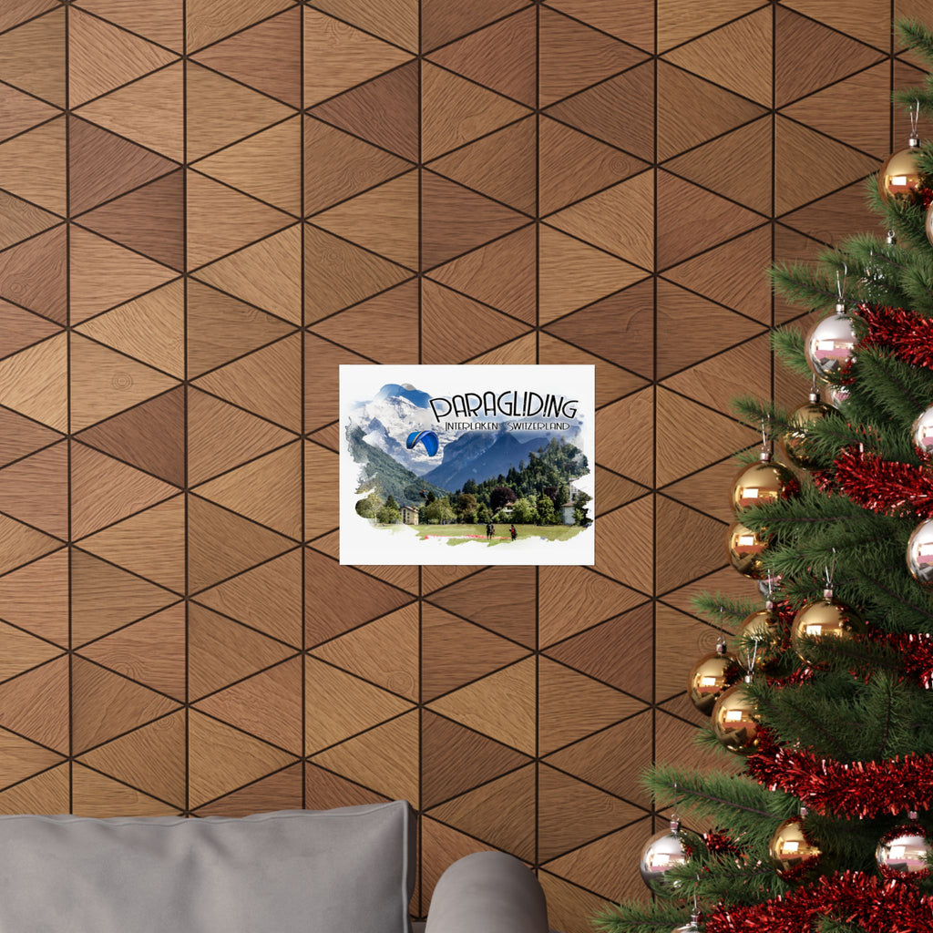 Paragliding Interlaken Switzerland Poster