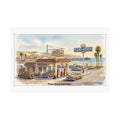 Pismo Beach Vintage Gas Station Matte Poster