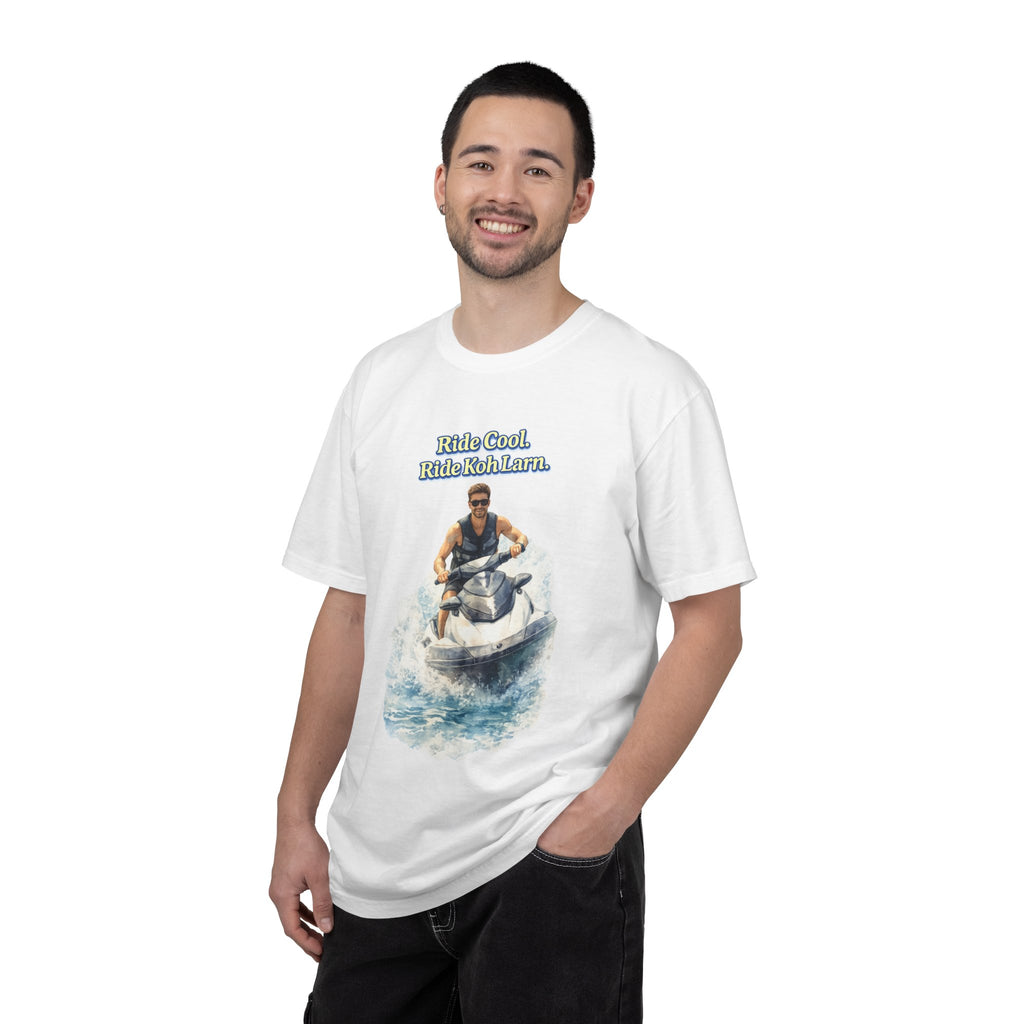 Ride Cool. Ride Koh Larn  Tropical Jet Ski Watercolor Travel Tee