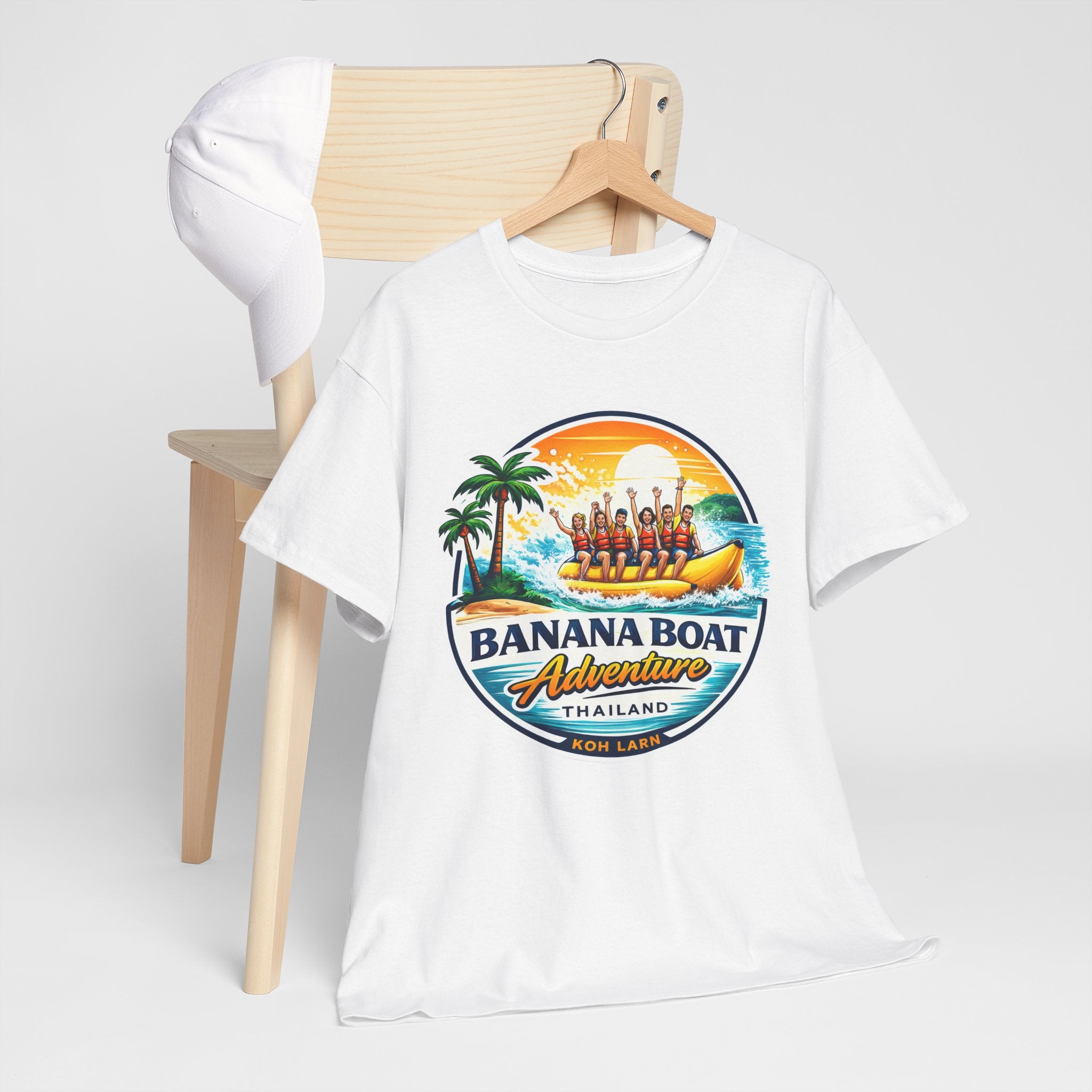 Banana Boat Adventure Thailand T-Shirt — Tropical Banana Boat Ride Graphic Tee